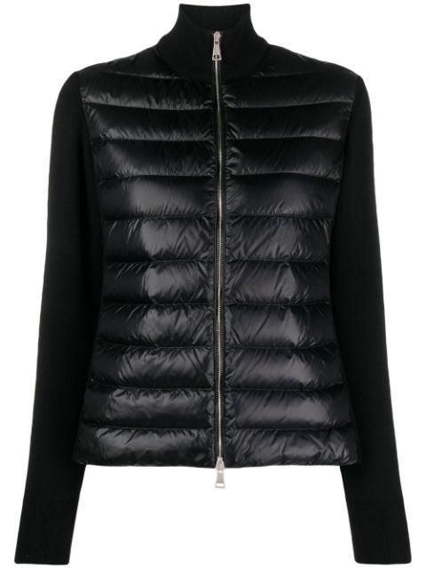 quilted-panel knit cardigan by MONCLER