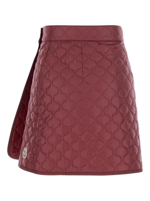 quilted rubberized-logo mini skirt by MONCLER