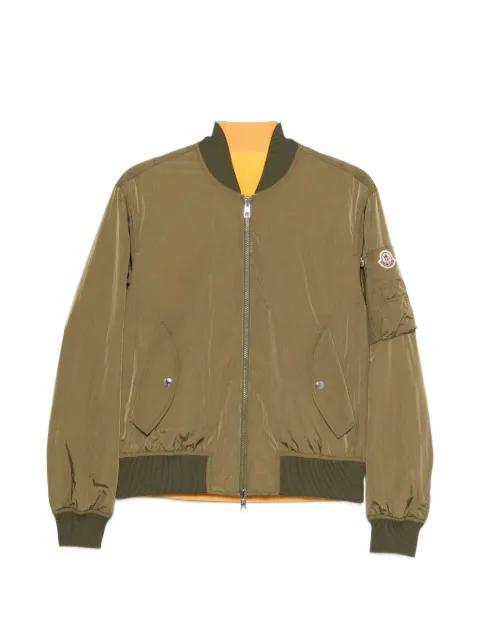 reversible logo-patch bomber jacket by MONCLER