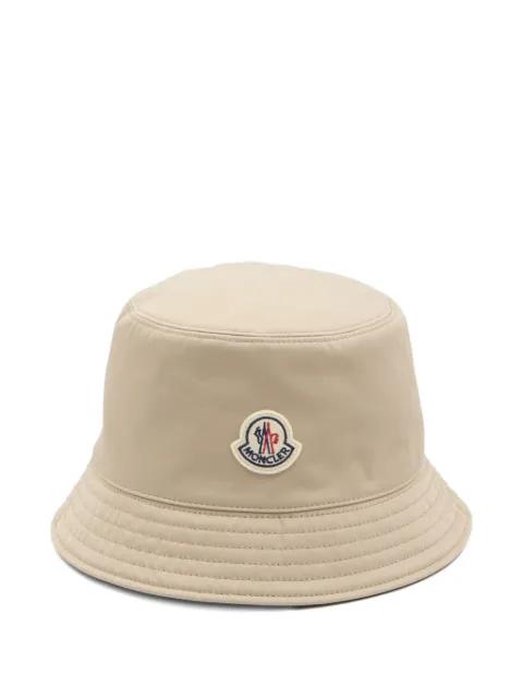reversible logo-patch bucket hat by MONCLER