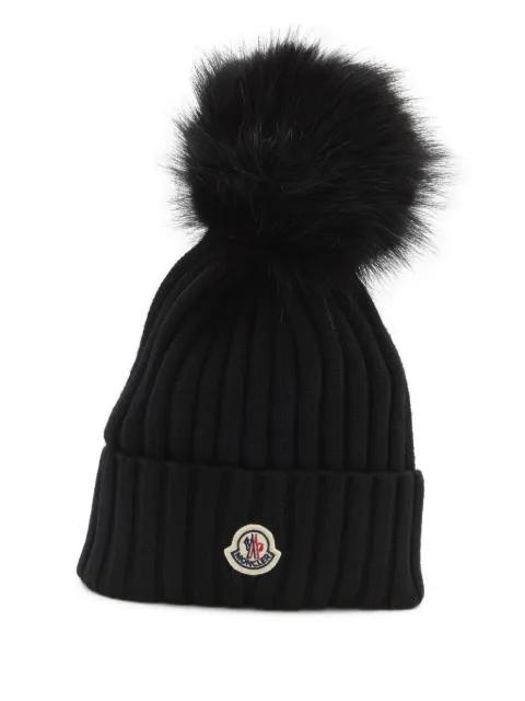 ribbed knit pom-pom beanie by MONCLER