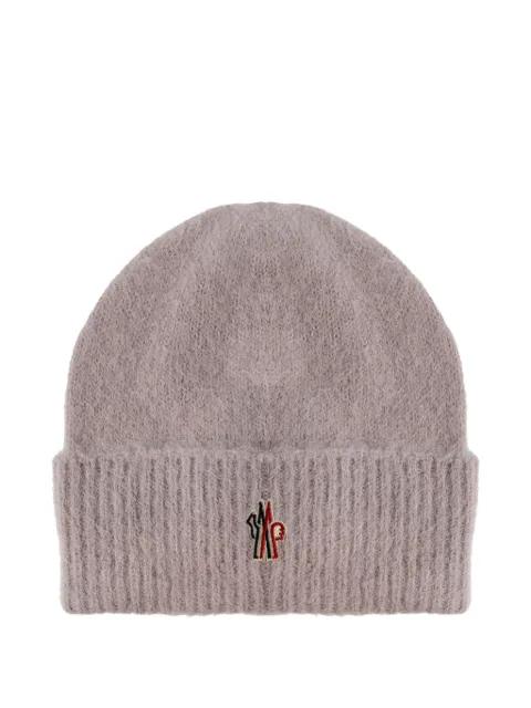 ribbed logo beanie by MONCLER