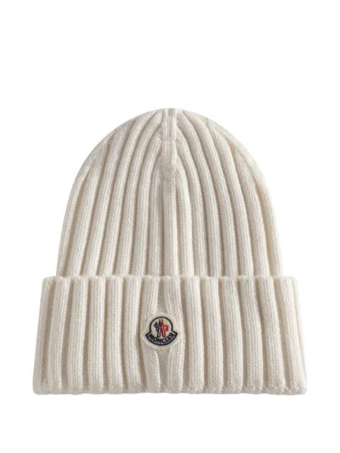 ribbed logo hat by MONCLER