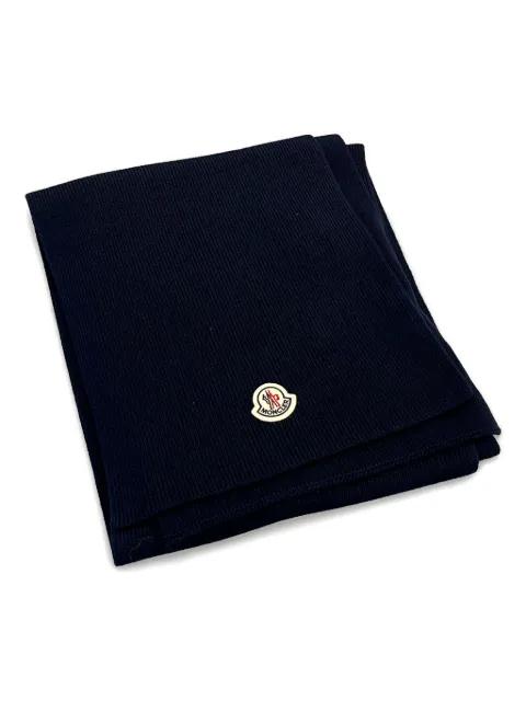ribbed logo scarf by MONCLER