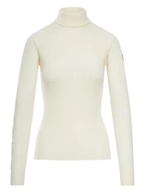 roll neck logo-patch sweater by MONCLER