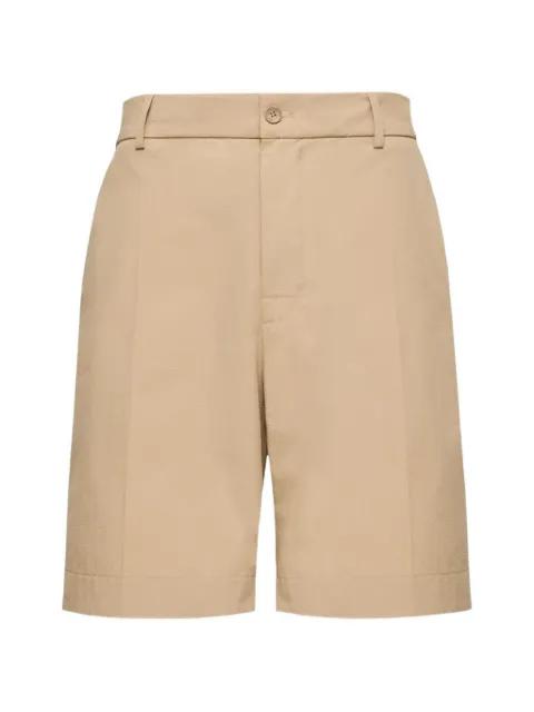 seersucker logo-patch shorts by MONCLER