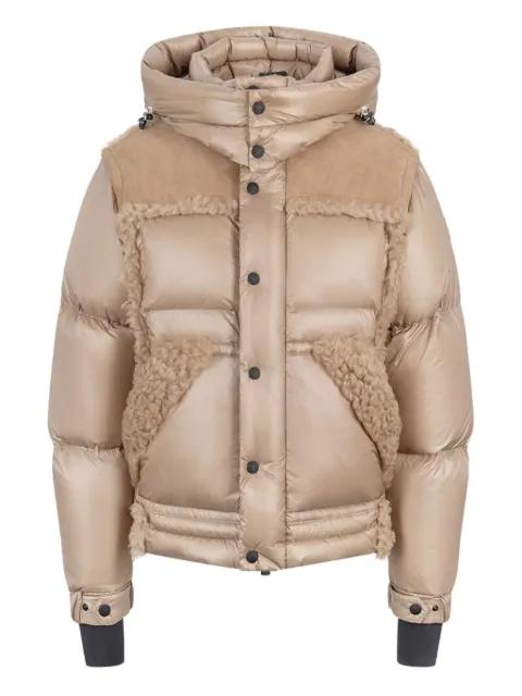 shearling-trimmed puffer jacket by MONCLER