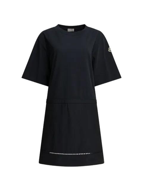 short-sleeve embroidered T-shirt mini dress by MONCLER
