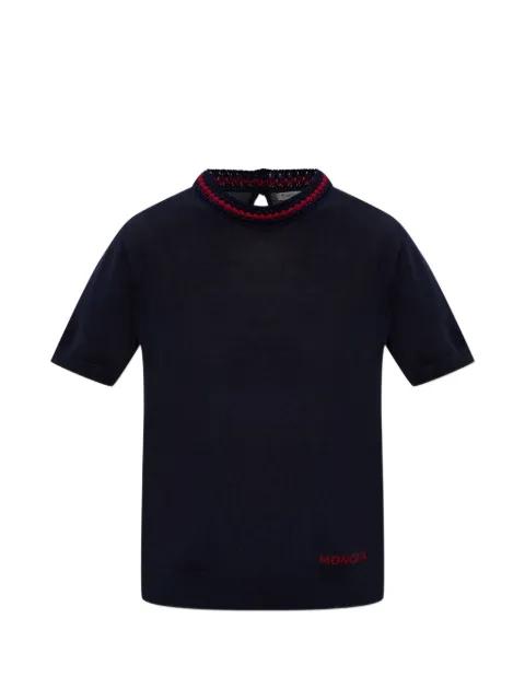 shorty-sleeve knitted T-shirt by MONCLER