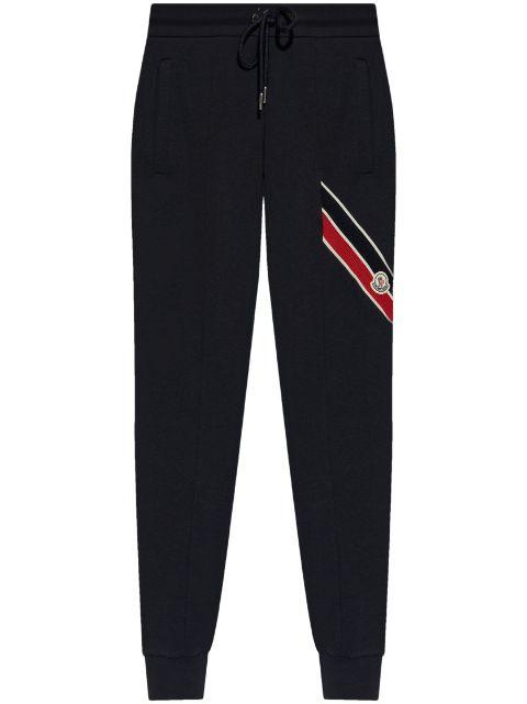 side logo patch jogging trousers by MONCLER