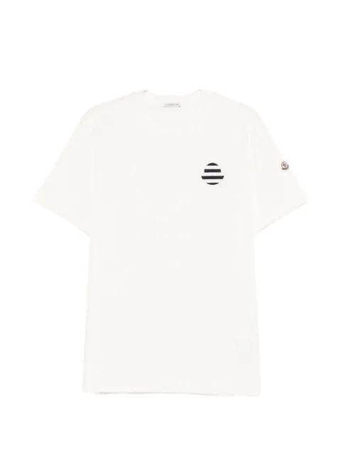 striped-logo cotton T-shirt by MONCLER