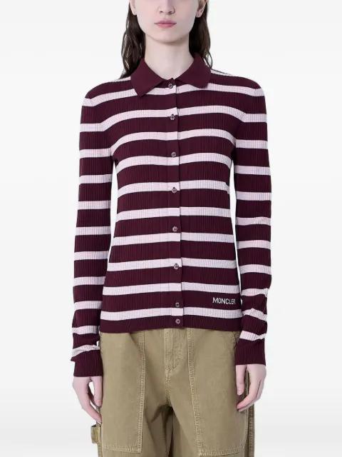 striped ribbed cardigan by MONCLER
