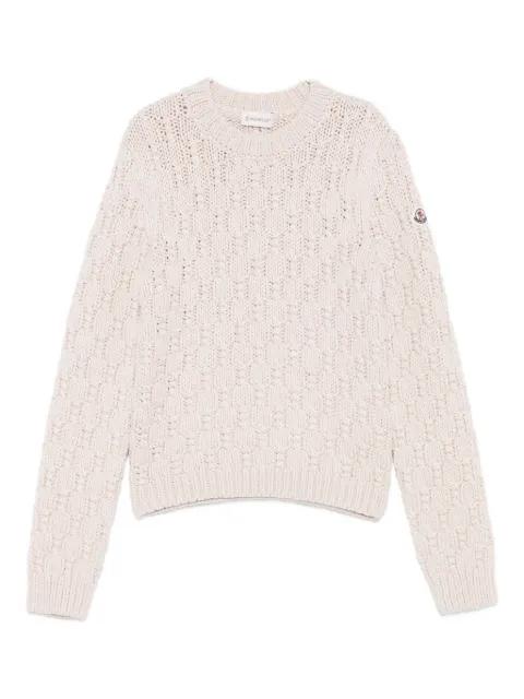 textured wool sweater by MONCLER