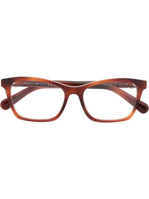tortoiseshell-frame design glasses by MONCLER