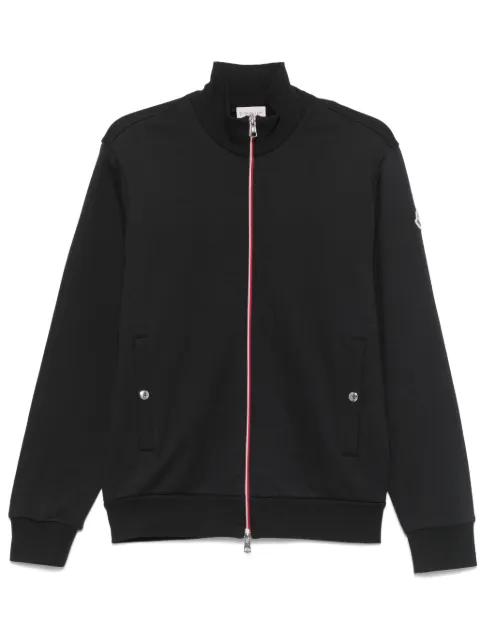tricolour-trim cotton sweater by MONCLER