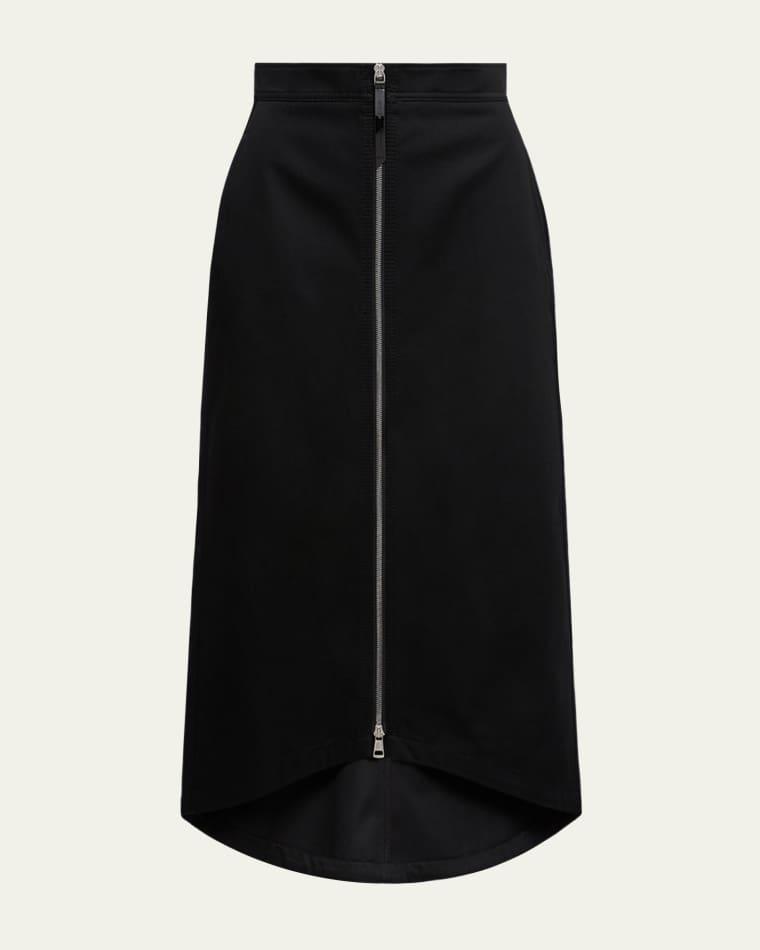 x EE72 by Edward Enninful Cotton Gabardine Midi Skirt by MONCLER