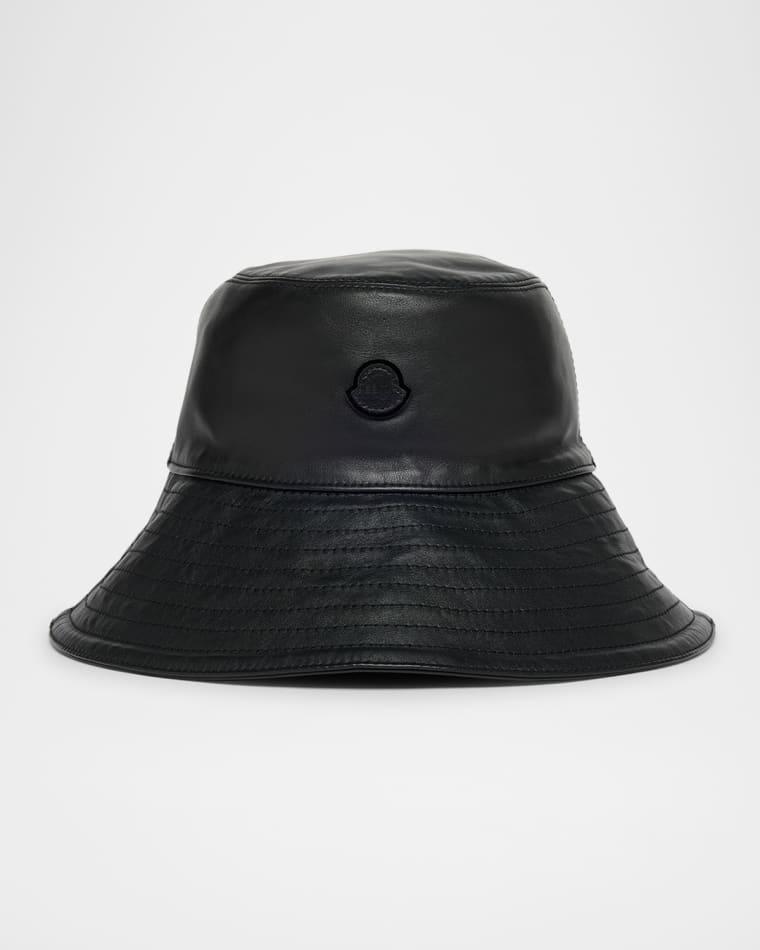 x EE72 by Edward Enninful Leather Bucket Hat by MONCLER