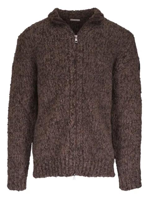 zip knitted cardigan by MONCLER
