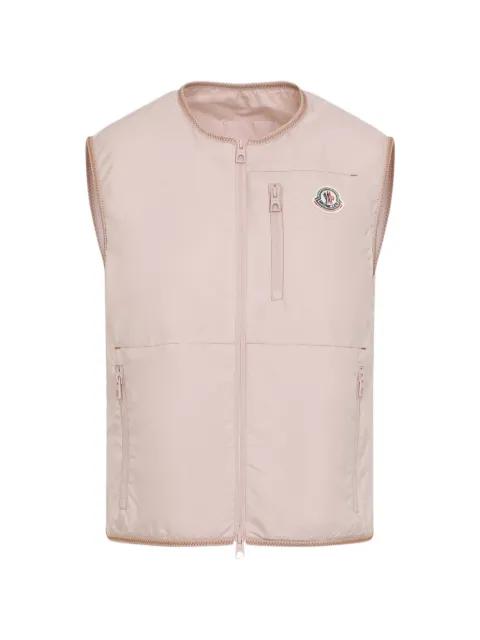 zip logo patch gilet by MONCLER