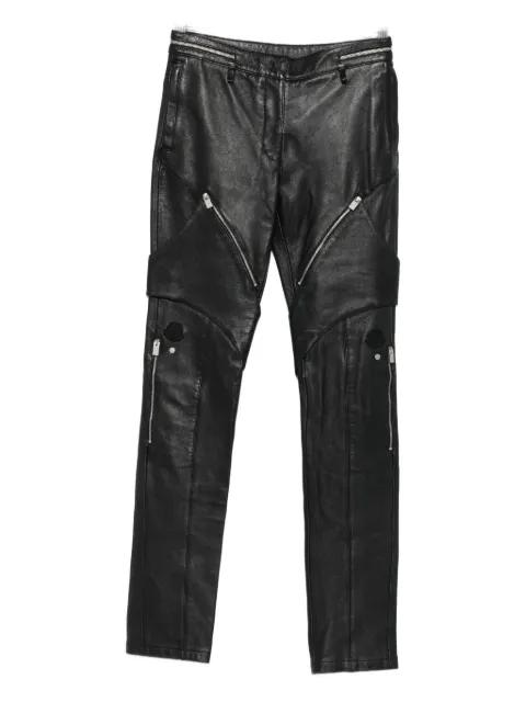 zip-pocket leather trousers by MONCLER