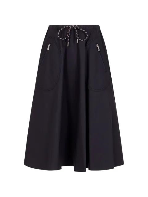 zip-pocket midi skirt by MONCLER