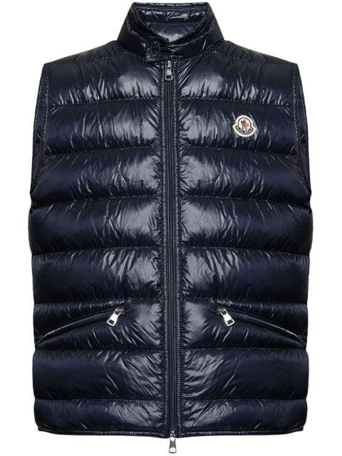 zip quilted waistcoat by MONCLER