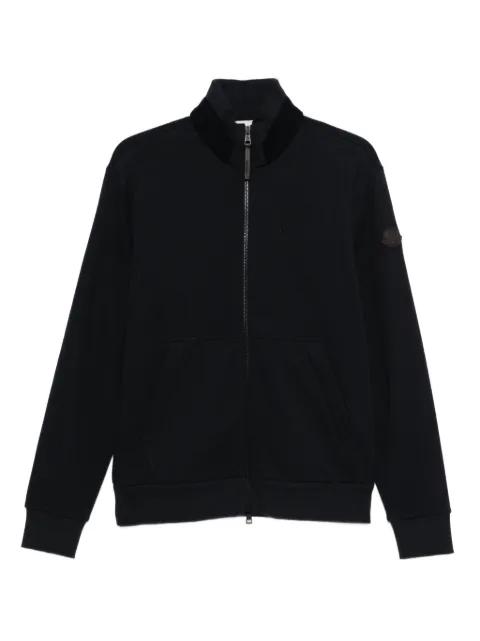 zip-up logo-patch sweatshirt by MONCLER