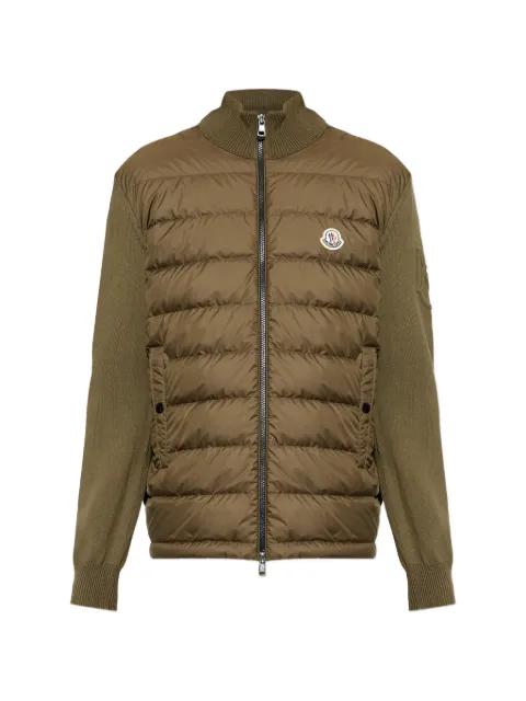 zip-up padded-front cardigan by MONCLER
