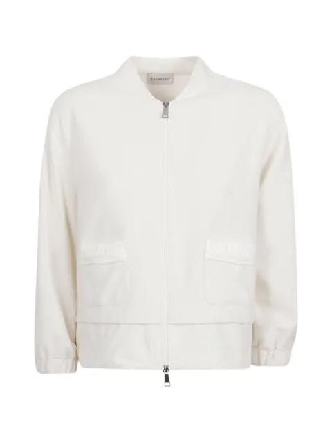zip-up panelled cardigan by MONCLER