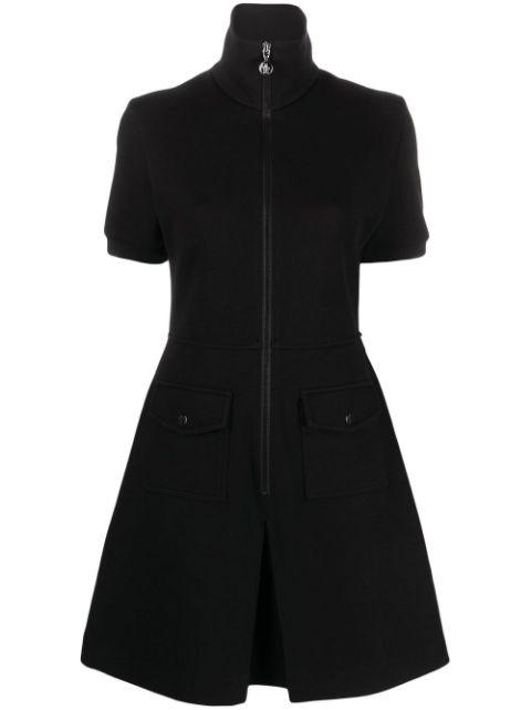zipped short-sleeved minidress by MONCLER