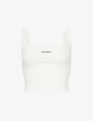 Aspen Square-Neck Stretch-Woven Top by MONDAY