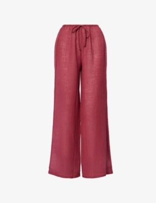 Belize Wide-Leg Linen Trousers by MONDAY
