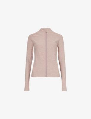 Cambria High-Neck Stretch-Woven Jacket by MONDAY