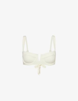 Clovelly Plunge-Neck Bikini Top by MONDAY