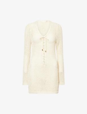 Corossol Crochet-Knit Mini Dress by MONDAY