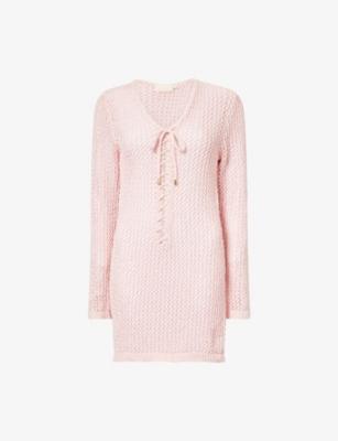 Corossol Laced Knitted Mini Dress by MONDAY