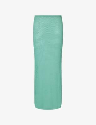 Fontelina Mid-Waist Crochet-Knit Maxi Skirt by MONDAY