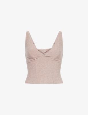 Glacier V-Neck Stretch-Woven Top by MONDAY