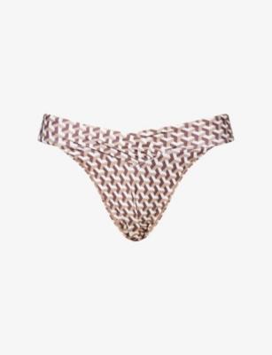 Marseille Geometric-Print Bikini Bottoms by MONDAY