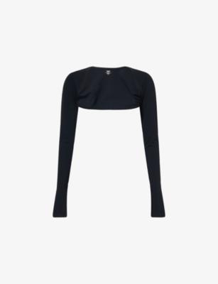 Runyon Canyon Long-Sleeves Stretch-Woven Bolero by MONDAY