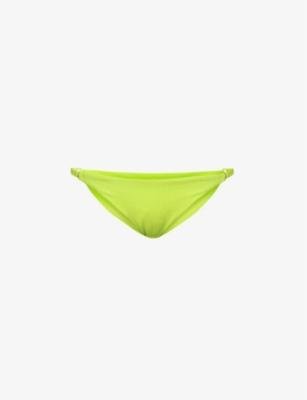 Capri crinkled mid-rise bikini bottoms by MONDAY SWIMWEAR