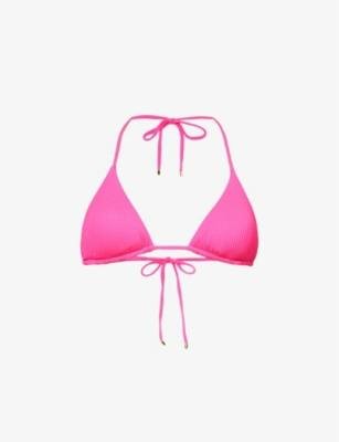 Palma crinkled recycled-polyester-blend triangle bikini top by MONDAY SWIMWEAR