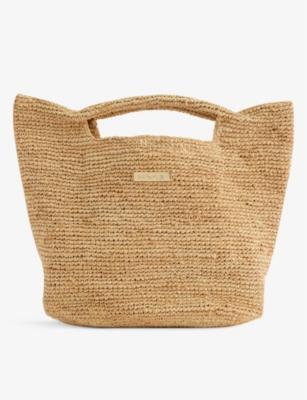 Paloma raffia top-handle bag by MONDAY SWIMWEAR