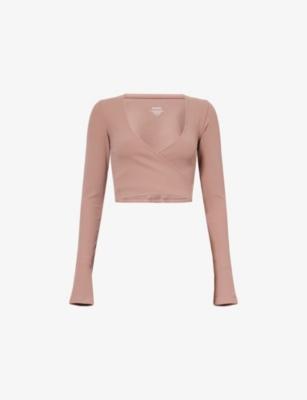 Yosemite Wrap-Front Stretch-Woven Top by MONDAY