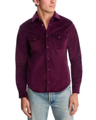 Eastwood Needle Cord Snap-Front Shirt by MONFRERE