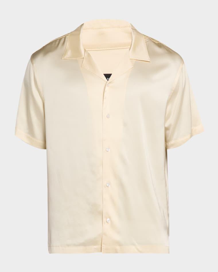 Men's Bond Viscose Button-Down Shirt by MONFRERE