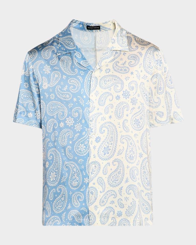 Men's Bond Viscose Button-Down Shirt by MONFRERE