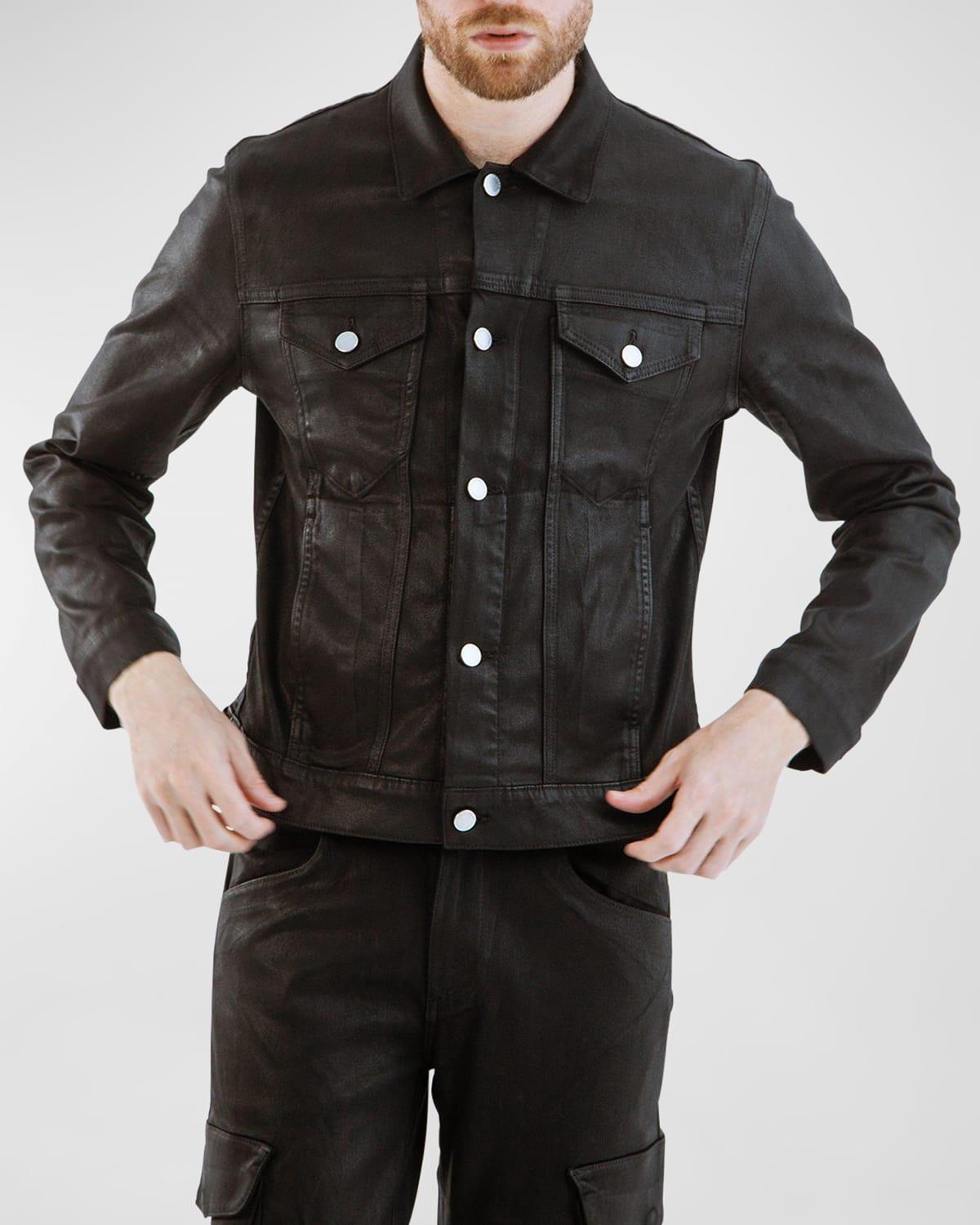 Men's Dean Coated Trucker Jacket by MONFRERE
