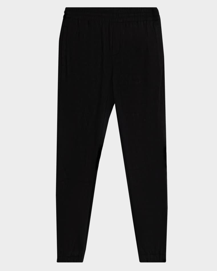 Men's Noah Suede Noir Jogger Pants by MONFRERE
