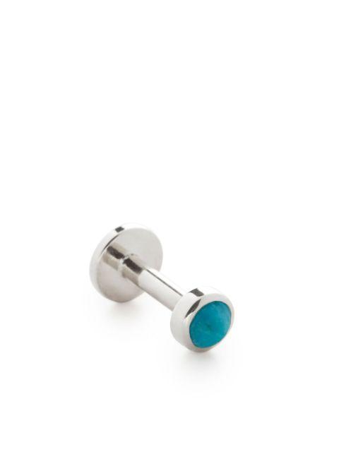 14kt white gold mini gem post earring by MONICA VINADER